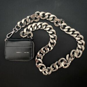 KARA Bike Leather Wallet Chain Crossbody Bag NWOT